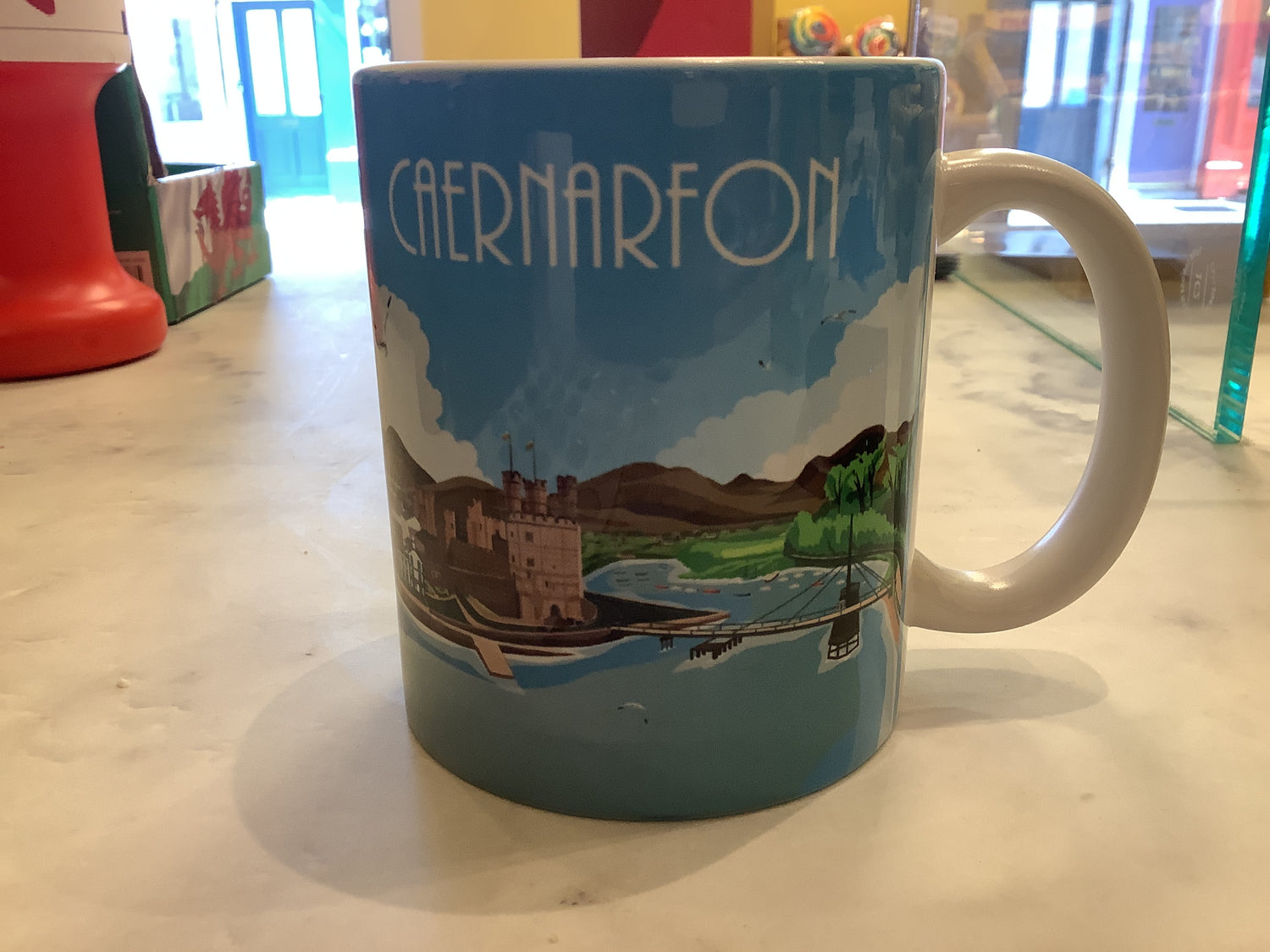 Caernarfon enamel mug
