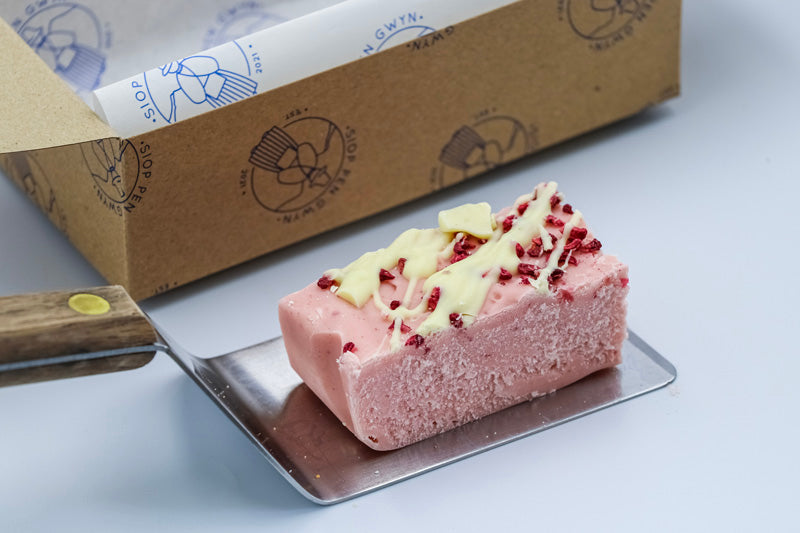 Raspberry & White Chocolate Home Made Welsh Butter Fudge